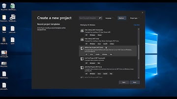 Create New Project in Visual Studio 2019
