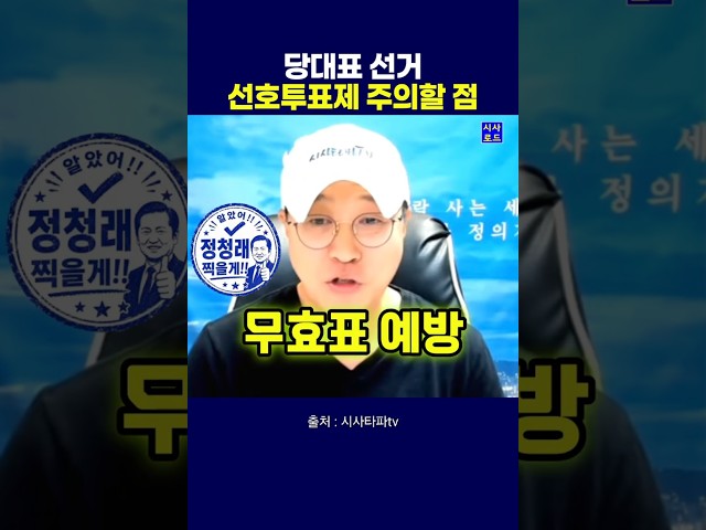 민주당 당대표 선거 선호투표제 주의할 점