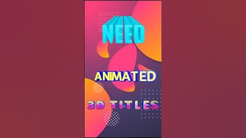 3D Text Animations - Online Generator