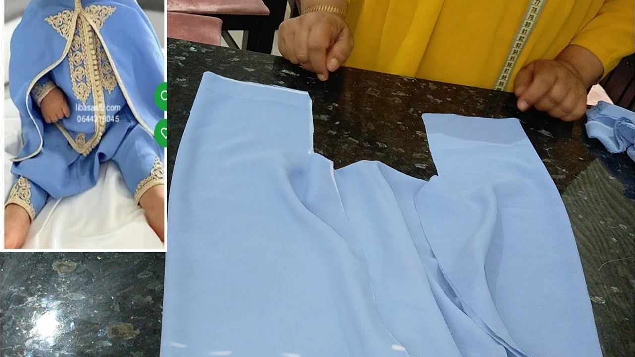 تتمة خياطة ✂️جبادور وسروال قندريسي👶للمولود