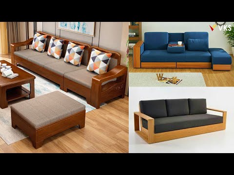 Modern Wooden Sofa Set Design Ideas | Living Room Sofa Design | Wooden