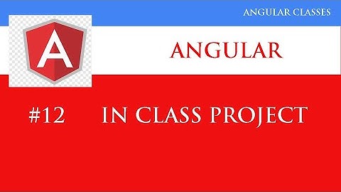 Angular 12 Tutorial 12 |  In Class Project