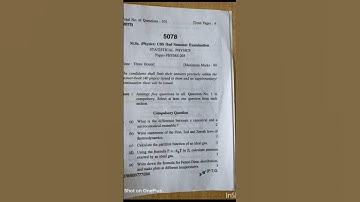 M.SC 2ND SEM     Statistical Physics PHYMS 203 HPU