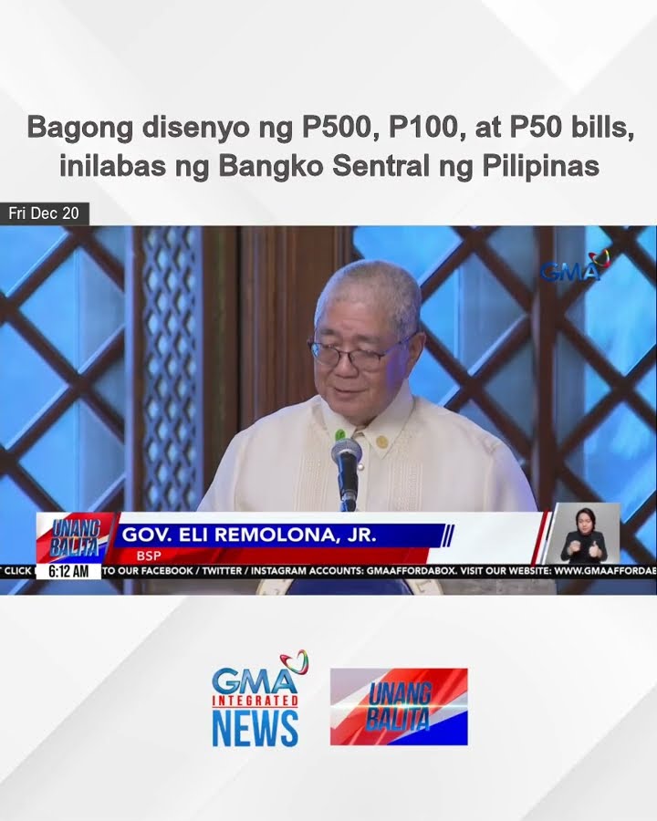 Bagong disenyo ng P500, P100, at P50 bills, inilabas ng Bangko Sentral ng Pilipinas | Unang Balita