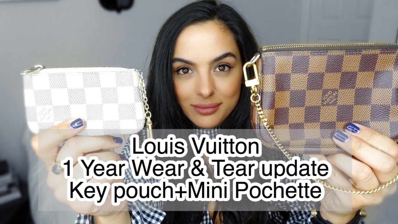 Louis Vuitton 1Year Wear & Tear | Mini Pochette + key Holder | elle be - YouTube