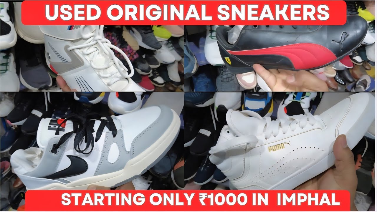 Оригинальные кроссовки б/у 🔥 | Цена от 1000 рупий! Скрытый рынок в Импхале.