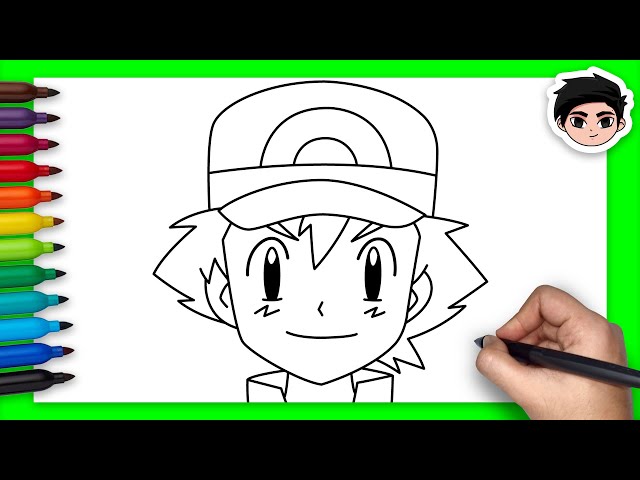 How to draw Ash ketchum with Pikachu.Step by step (easy draw) | Pikachu  drawing, Pikachu, Pikachu drawing easy