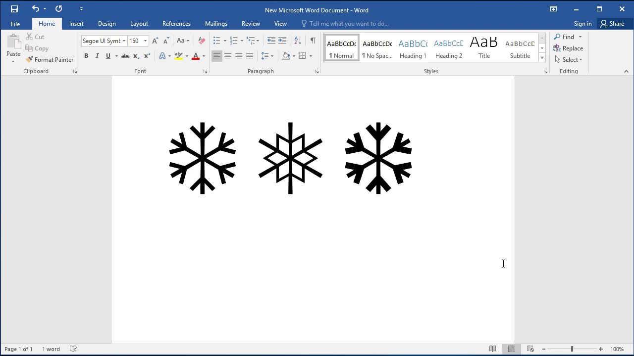 How To Type Snowflake Symbols In Word YouTube