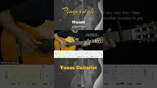 Numb - Linkin Park - Fingerstyle Guitar Tutorial + TAB & Lyrics