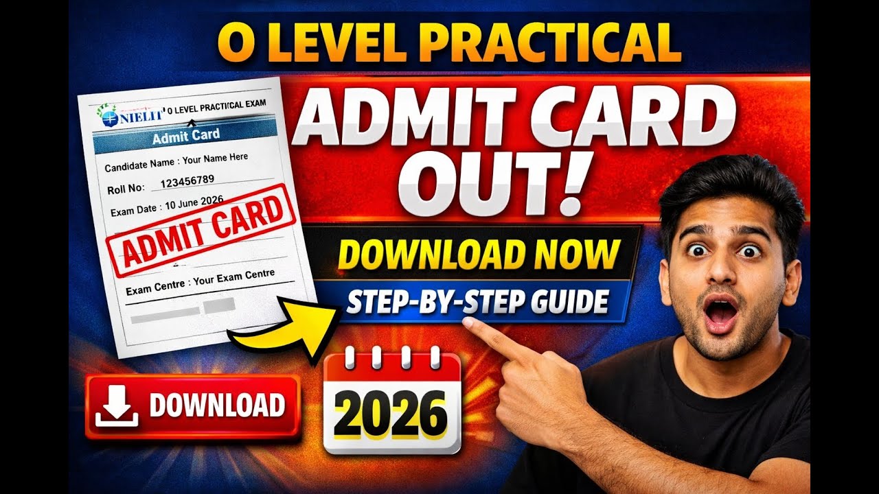 आ गया प्रैक्टिकल एडमिट कार्ड 😱🔥 | O Level Practical Admit Card OUT | Step-by-Step Download (2026)