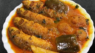 এই গরম আল বগন দয বট মছর ঝল এইভব বনয দখন Bata Macher Jhol Aritris Kitchen