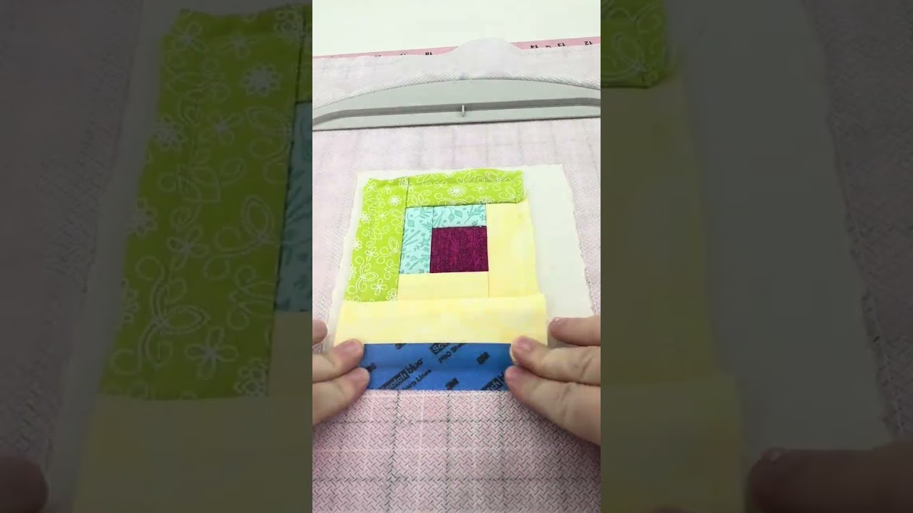 Log cabin block in the hoop