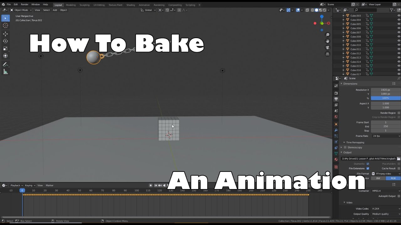 enkemand Rund ned tåbelig Blender - How To Bake An Animation - YouTube