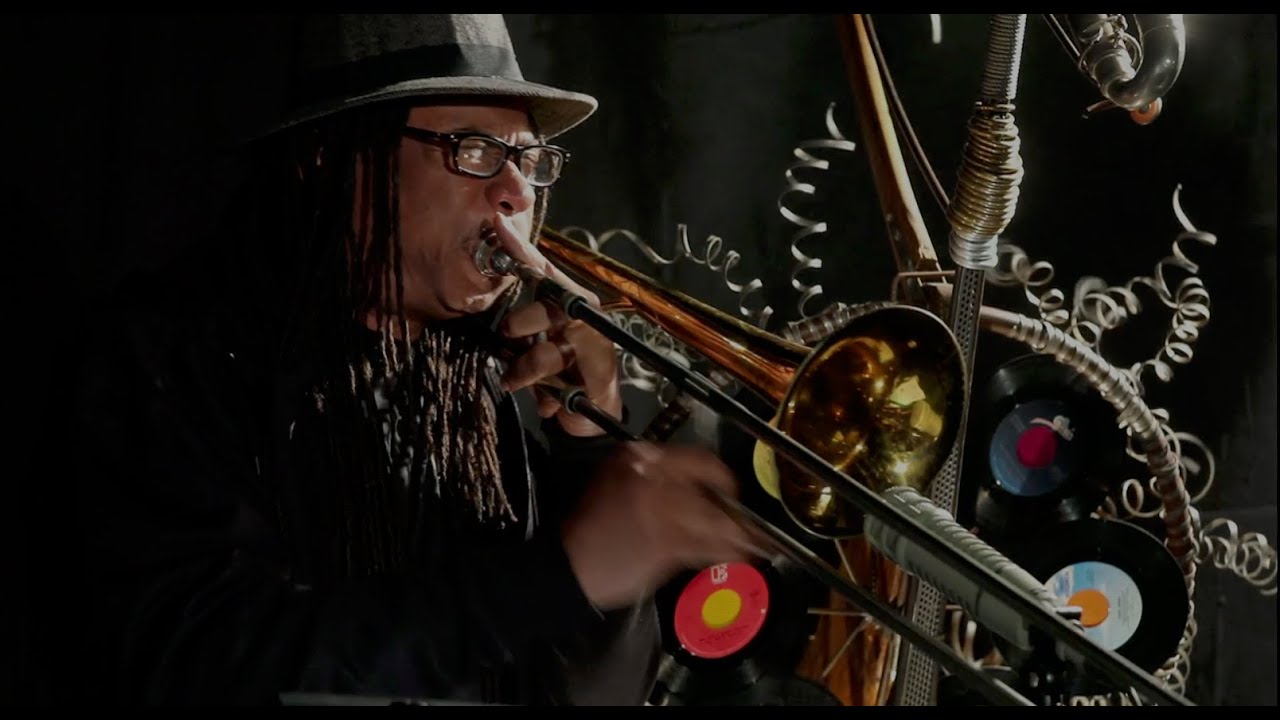 Duane Benjamin on trombone at a Queen's Metal Band event