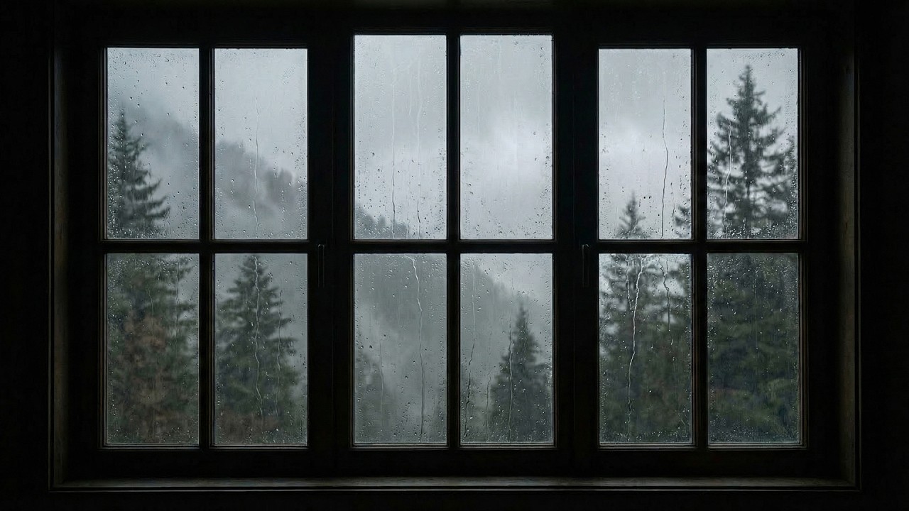 Rain Sound On Window with Thunder SoundsㅣHeavy Rain for Sleep, Study and Relaxation, Meditation