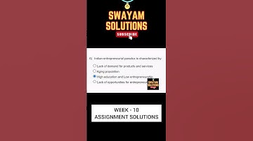 Entrepreneurship Week 12 | SWAYAM NPTEL Assignment Solutions | SUBSCRIBE