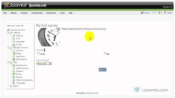Creating your first Joomla Survey