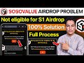Sosovalue Airdrop Not Eligible for S1 EXP Airdrop | Sosovalue Airdrop Claim Update | Soso Airdrop