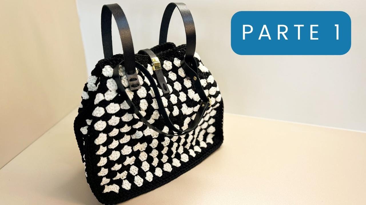 BOLSA de CROCHÊ - Bem espaçosa, linda e fácil de fazer *PARTE 1*