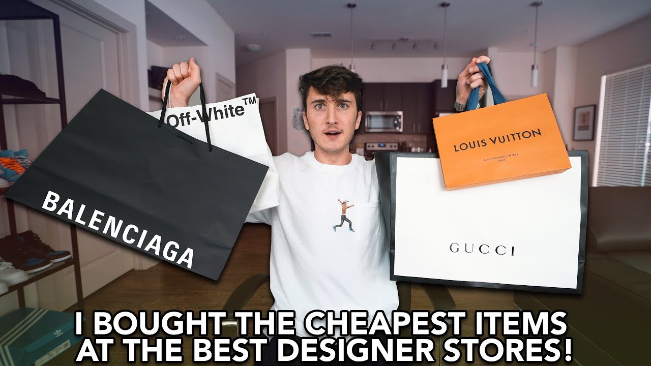 I Bought The CHEAPEST Items From Gucci, &quot;OFF-WHITE&quot;, Louis Vuitton & Balenciaga! - YouTube