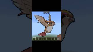 Pidgeot Minecraft Pixel Art | Pokémon Builds #shorts #pokemon #minecraft