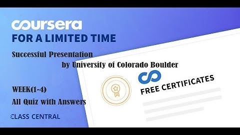 Successful Presentation, week (1-4) All Quiz with Answers.