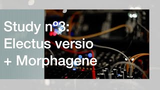 Study nº3 // Electus Versio + Morphagene ambient. #jamuary2022