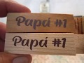 Llavero Portacelular De Madera Reciclada, Pirograbado, Serigrafía,  Personalizados, Día Del Padre.