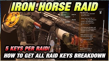 OPERATION IRON HORSE HOW TO GET ALL 4 RAID KEYS EZ | The Division 2
