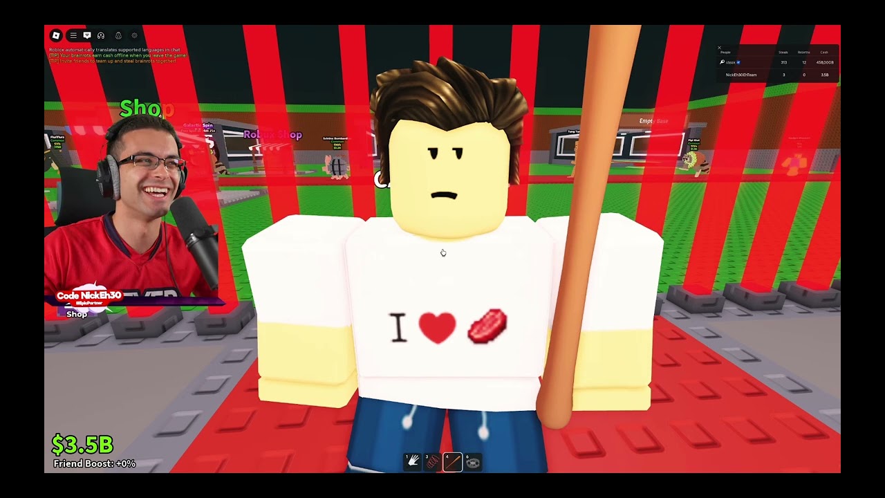 Nick Eh 30 plays Steal a Brainrot with steak