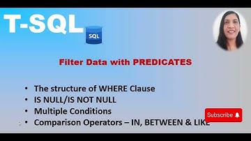 WHERE Clause with predicates || filter data in SQL || AND || OR || IN || BETWEEN || LIKE || #sql