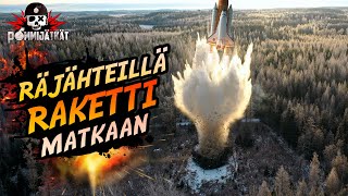 25kg räjähteitä JÄÄN alla ja 300 kiloinen RAKETTI siinä päällä!!