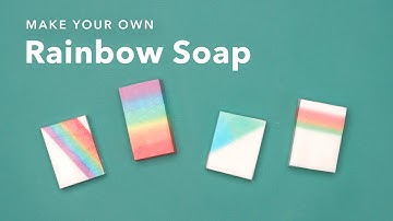 DIY Rainbow Soap At Home 🌈 Melt & Pour Soap Designs
