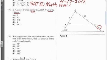 SAT II Math Level 1:  Similar triangles, Proportions