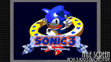 Title Screen - Sonic 3 (Nov 3 1993 Prototype)