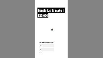 Double tap to make the bomb explode