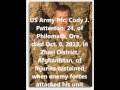 Tribute to our fallen soldiers  us army pfc cody j patterson 24 of philomath ore