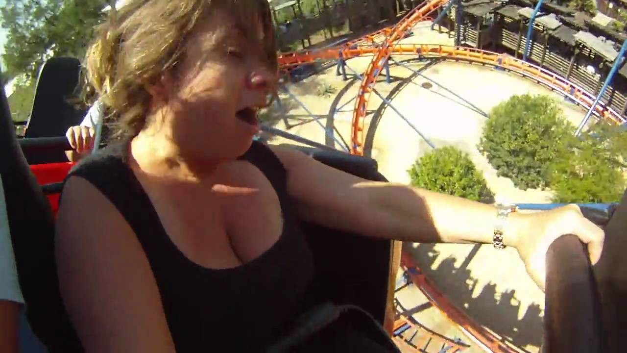 Tits fall out on roller coaster - 🧡 People's faces on a roller coaste...
