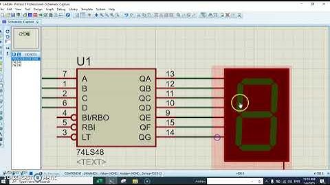 Decoder (7490 & 7448) with 7 segment simulation using Proteus  [Malay explanation]