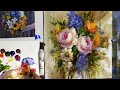 Mastering acrylic techniques spring flowers painting tutorial