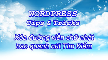 #23 ThuyAnh KulturKanal | Xóa đường viền chữ nhật bao quanh nút Tìm kiếm | WordPress Tips&Tricks