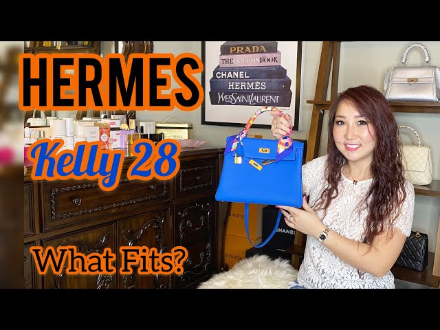 HERMES KELLY SELLIER 25 VS 28 DETAILED REVIEW - WHAT FITS, MOD-SHOTS,  PROS&CONS 