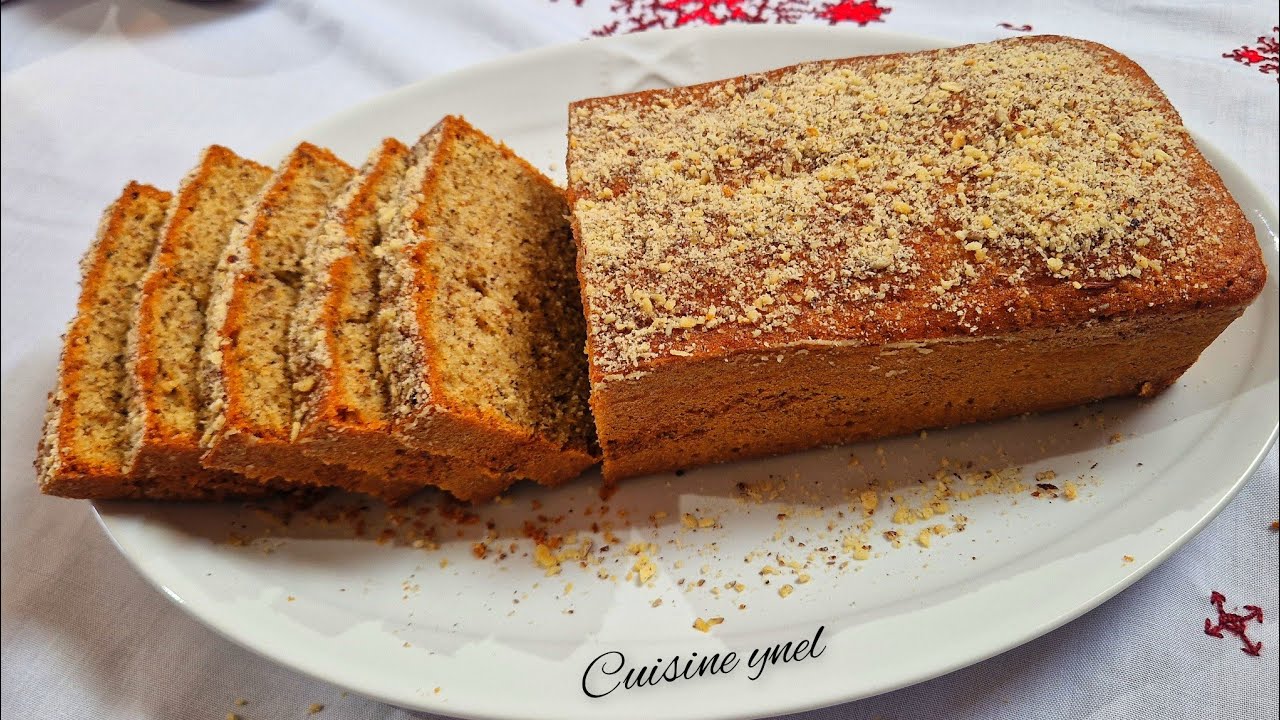 كيك بوفريوة من ابن انواع الكيك يحضر في عشرة دقايق cake aux noisettes facile et rapide