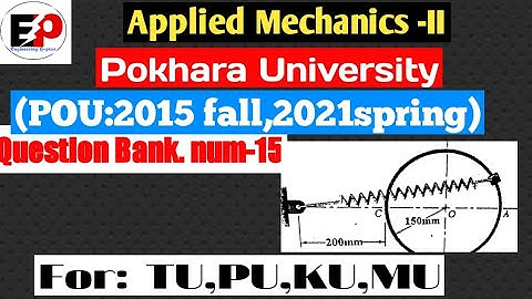Applied Mechanics-II Energy and momentum of particles(NUm-15)(POU:215fall ,2021spring) #pu #ku#tu