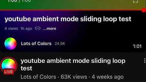 youtube ambient mode sliding loop