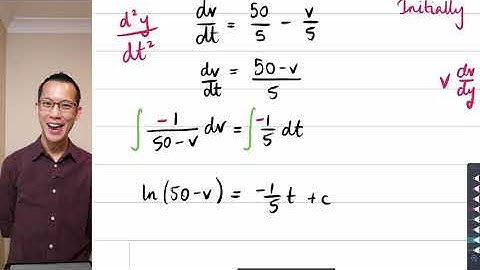 Vertical Resisted Motion (4 of 5: Finding v = f(t) by integration)