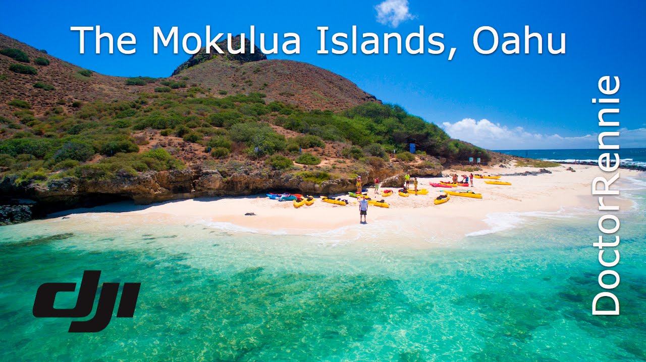 Flying out to the Mokulua Islands, Oahu Hawaii with Phantom 3 Drone in 4K (UHD)