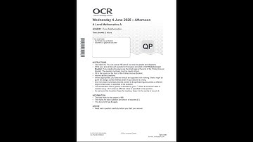 OCR A LEVEL Mathematics A Paper 1, 2 & 3 JUNE 2025 QUESTION PAPERS AND MARK SCHEMES
