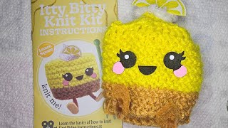 Five Below Itty Bitty Knit Kit Lemon Square How to knit For Beginners
