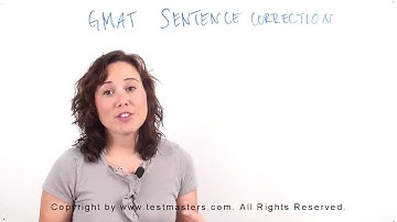Testmasters GMAT Online Sample Clip - GMAT Sentence Correction